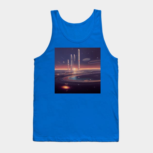 Interplanetary Spaceport Tank Top by Grassroots Green